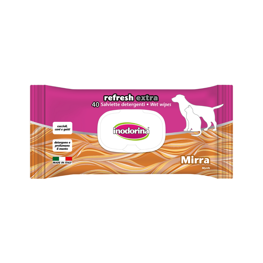 INODORINA A-REFRESH LINGETTES HUMIDES - 40 PCS MYRRHE ORIENTALE