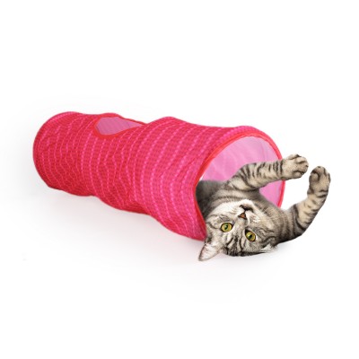 Jouet Tunnel pour chat Rose All For Paws