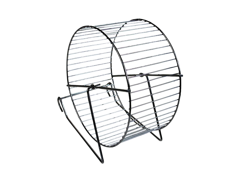 Roue pour hamster en métal chrome 12cm