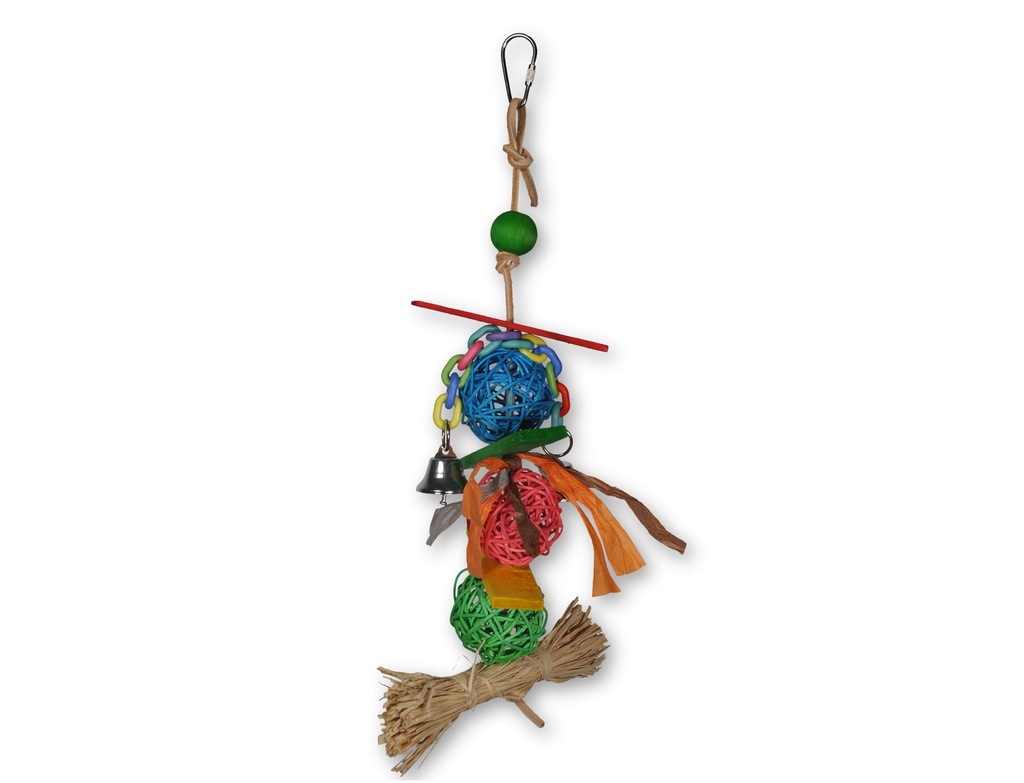 Jouet 3 boules en osier multicolores Vadigran 35cm