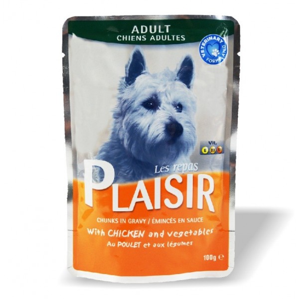 Pochon repas Plaisir pour adulte goût poulet 100 g