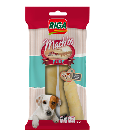 Riga Mach'Os / 5 barres soufflées à mâcher eu boeuf pour chiens moyens