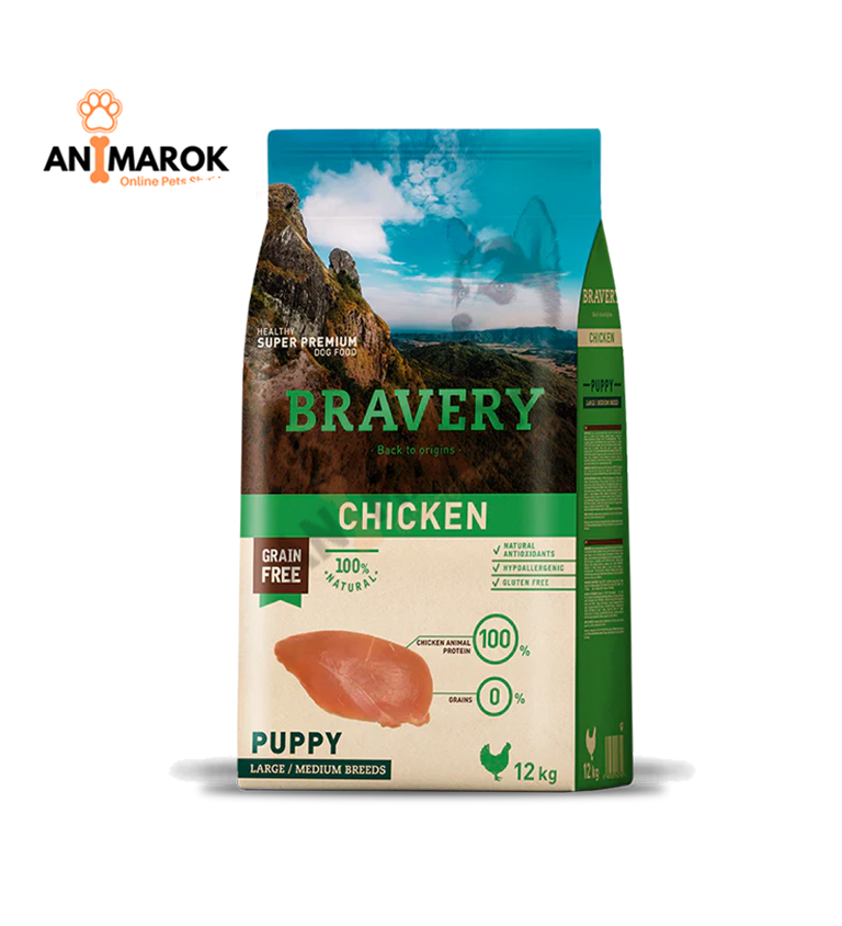 BRAVERY Poulet Puppy — 12KG