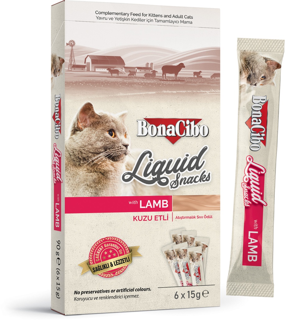 Snack Liquide BONACIBO pour Chats (Agneau)