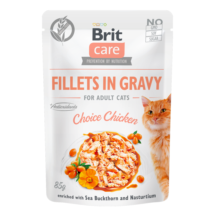 Brit Sterilized Cat Fillits in Gravy 85g