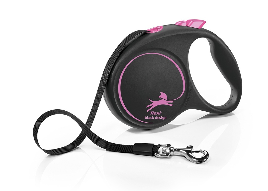 FLEXI BLACK DESIGN S CORD 5M ROSE