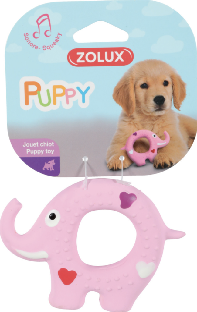 JOUET LATEX PUPPY ELEPHANT