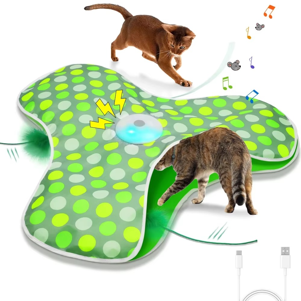 JOUET CHAT SOURIS PLUME MM X
