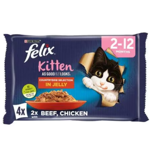 POCHON CHAT FELIX JUNIOR POULET 85GR