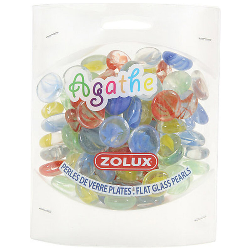 PERLES DE VERRE PLATES AGATHE – PM