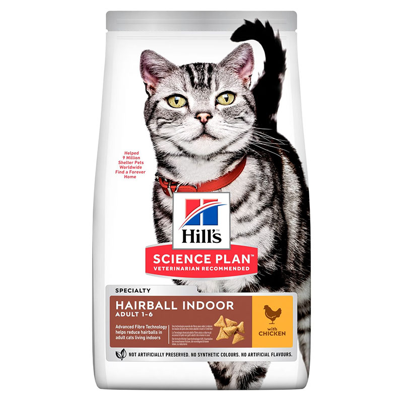 HILL’S CAT HAIRBAL INDOOR POULET 1.5KG