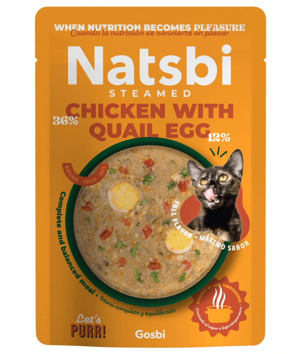 Natsbi Cat Steamed Chicken With Quail Egg