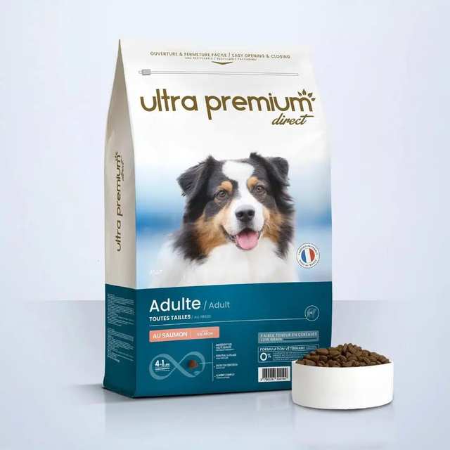 Ultra Premium Chien adulte toutes tailles Croquettes super premium saumon et riz – 12kg