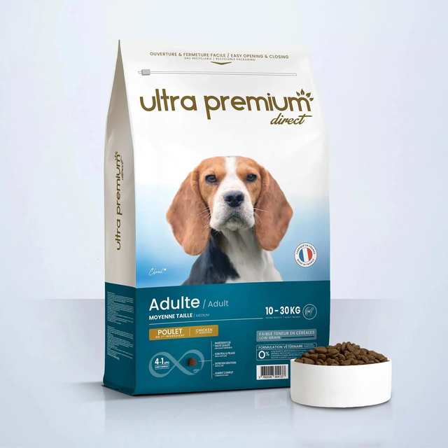 Ultra Premium Chien adulte de taille moyenne 10 à 30kg Croquettes super premium – 12kg
