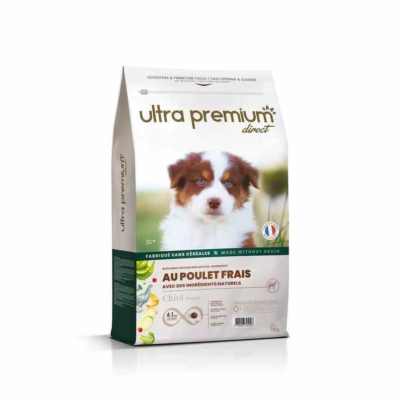 Ultra Premium Croquettes au poulet frais Croquettes Sans céréales 12kg