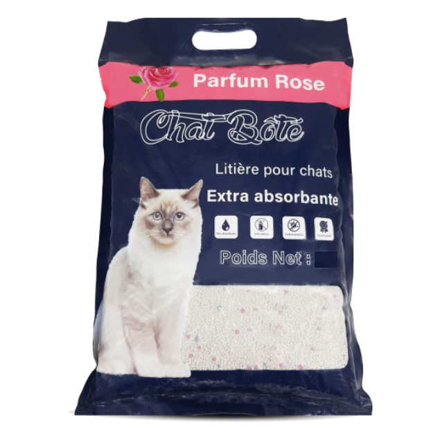 Litière parfumée agglomérant et absorbante chat botté (5L | 10L) - Rose, 10L