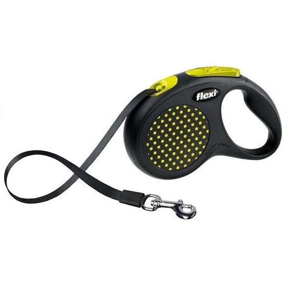 Laisse Retractable FLEXI Black Design 25kg - 5m