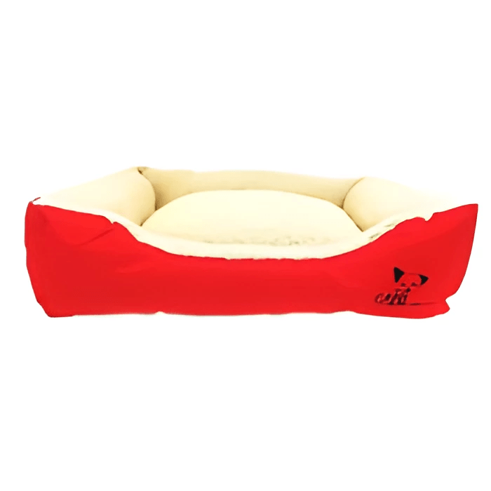 Lit Couchage MEDIUM Basic Tissu en velour rouge Canijess 63.5 cm x 53 cm x 25cm