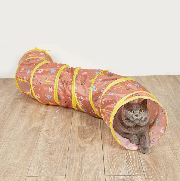 Tunnel d'exploration grand format pour chat 120cm (25cm diamétre)