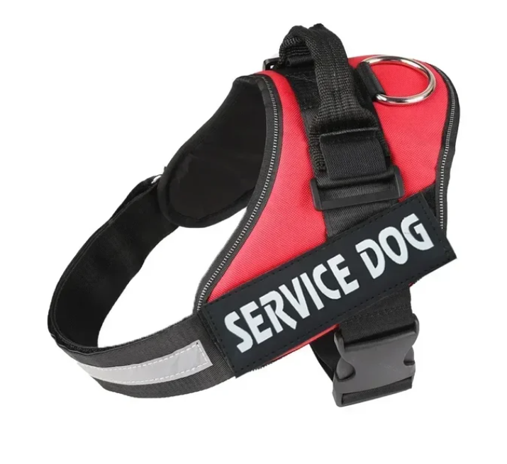 Harnais noir hyper confortable pour chien (taille S | M | L | XL | XXL) - L, Rouge