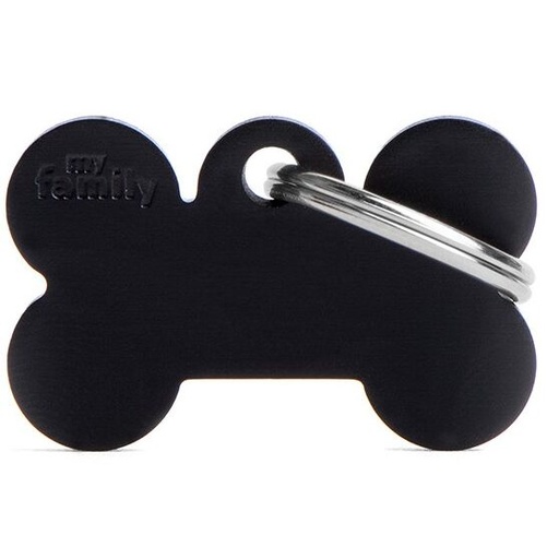 Médaille Basic Os Petit Noir en Aluminium