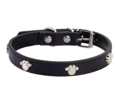 Collier pour animaux de compagnie pour petits chiens et chats noir