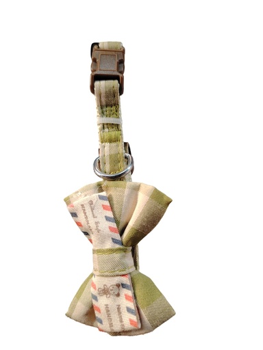 collier papillon pour petit chien et chat vert
