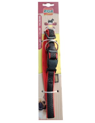 Collier Riga Ycra rouge 15mm - Confort et Durabilité