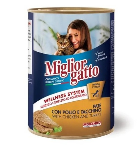 MIGLIOR GATTO Morando chat pate poulet dinde 400 g