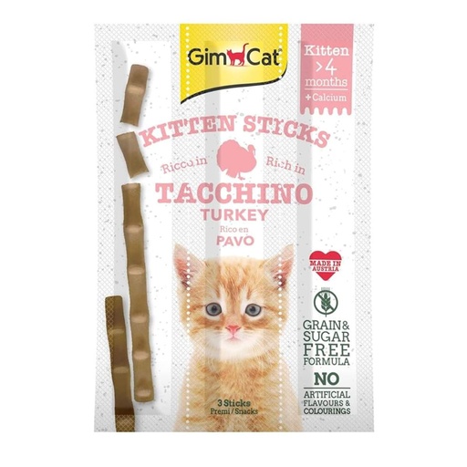 Gimcat Kitten Stick Turkey & Calcium 3X3G