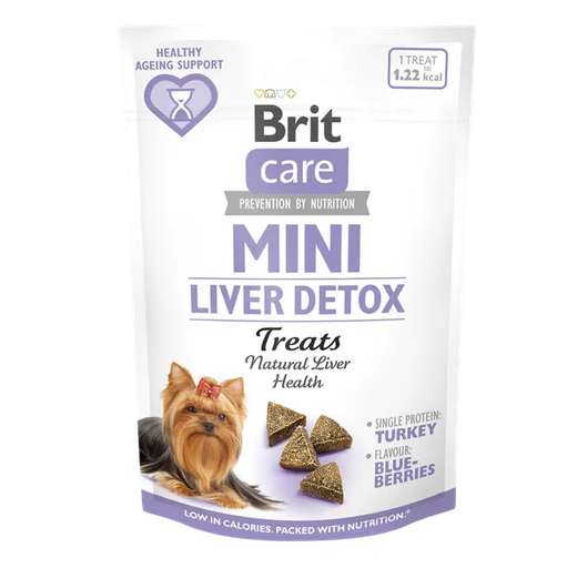 Brit Care Dog Treats Mini Liver Detox Détoxification Naturelle 50g