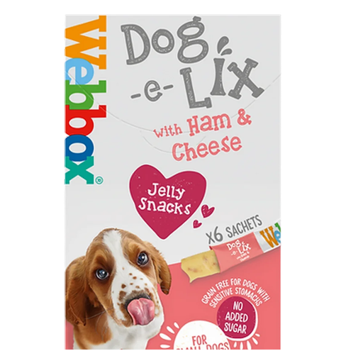 Webbox Dog E Lix Jelly, jambon et fromage 90g