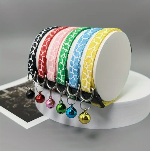 Collier réglable avec boucle sécurité pour chat taille unique