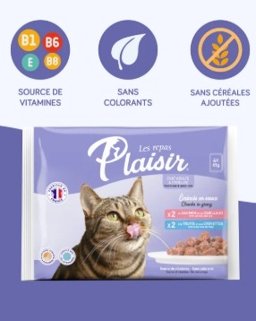 Plaisir Pack découverte - émincés saumon et truite (chat stérilisé) 4X85