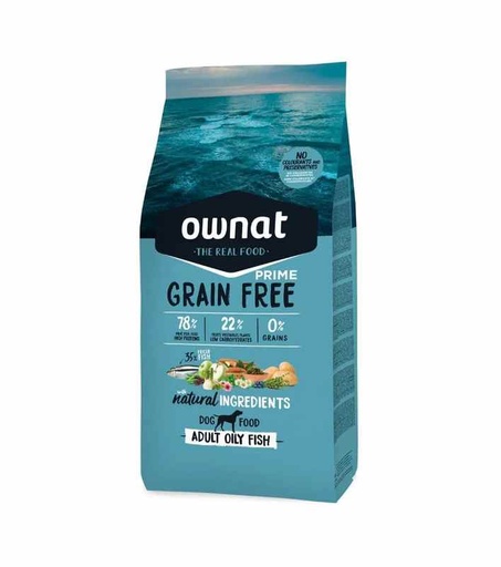 Ownat Grain Free prime Chien Adult OILY FISH 12kg