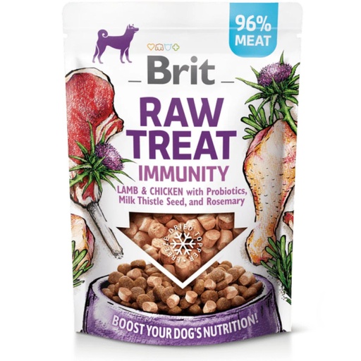Brit Raw Treat Immunité. Friandise et garniture lyophilisée. Agneau & Poulet, 40 g