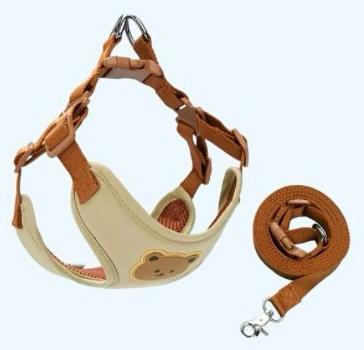 Harnais+laisse moderne couleur coffee taille M