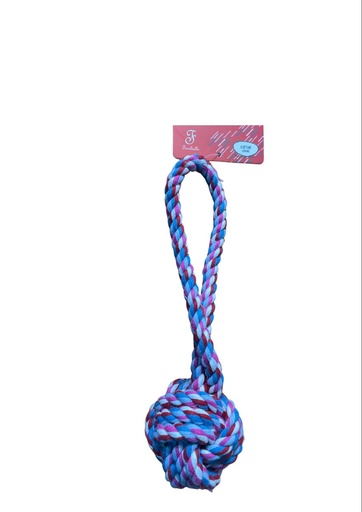 JEU COTON BOULE AVEC POIGNÉE 30cm