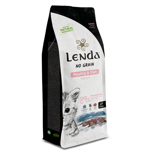 [201504] Croquette Lenda Kitten Chaton Grain-Free Volaille & Poisson 2kg (2-12 Mois)