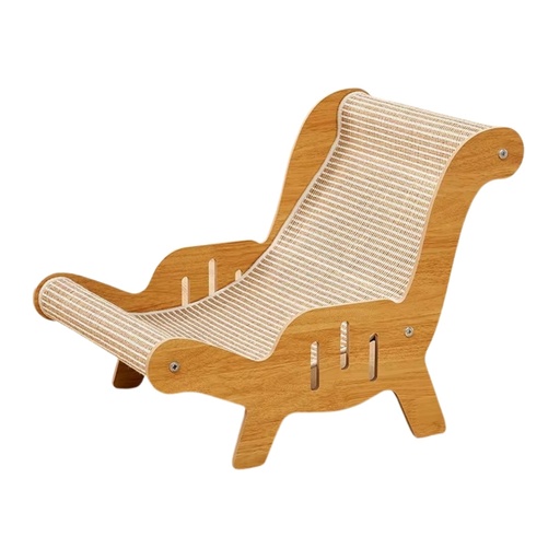 [chaise-griffoir-chat-bois] Chaise Griffoir pour Chat – Structure en Bois avec Sisal