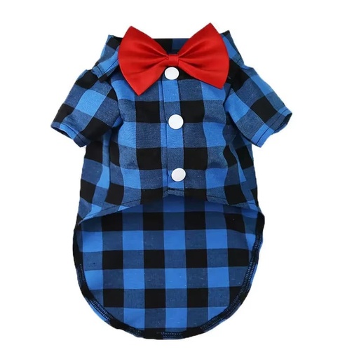 [chemise-chien-noeud-papillon] Chemise pour Chien avec Nœud Papillon – Tenue Élégante