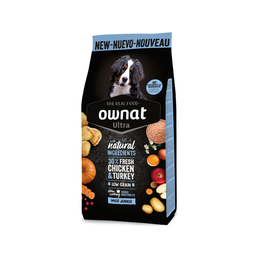 [ownat-ultra-maxi-junior-dog-food-12kg-natural-food-for-large-breed-puppies] Ownat Ultra Maxi Junior Croquettes 12 kg – Aliment naturel pour chiots de grandes races