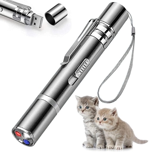 [pointeur-laser-chat-uv-rechargeable] Pointeur Laser Chat Rechargeable – 7 Modes avec Lumière UV