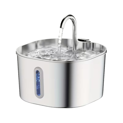 [fontaine-eau-inox-animaux-2l] Fontaine à Eau Inox pour Animaux – 2,2 L Silencieuse