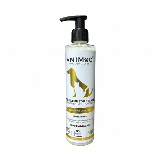 [demelant-toilettage-animoo-chiens-chats] Démêleur Toilettage Animoo pour Chiens et Chats – Huile d’Argan