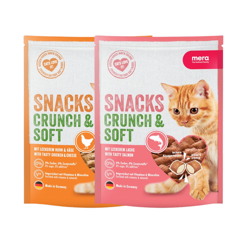 [083330] Mera Crunch & Soft Saumon – Friandises pour chats