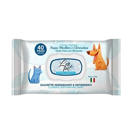 [leopet-lingettes-hygieniques] LeoPet Lingettes hygiéniques pour chiens & chats – Pack de 40