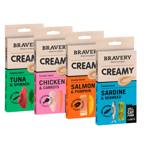 [bravery-cream-natural-gourmet-snack-for-cats-4-x-14g-sachets-grain-free-100-natural-hypoallergenic] Bravery Cream – Natural Gourmet Snack for Cats (4 x 14g Sachets) | Grain Free, 100% Natural & Hypoallergenic