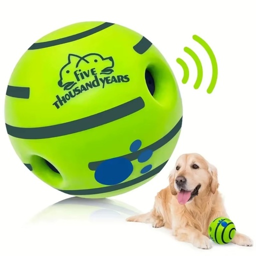 [balle-chien-sons-interactifs] Balle Interactif pour Chien – Bruits Amusants Sans Piles, S’Active en Roulant ou en Secouant