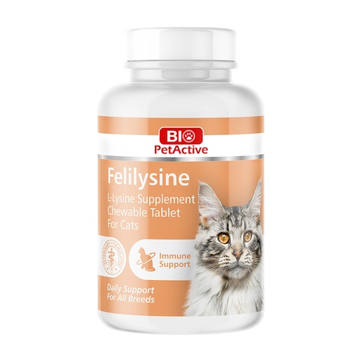 [bio-felilysine-immune-support-tablets-for-cats] Comprimés Bio PetActive Bio Felilysine pour chats – Soutien immunitaire et santé respiratoire, 90 comprimés